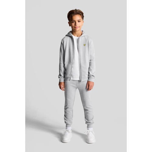 Lyle & Scott slim fit joggingbroek Grijs Jongens Katoen Effen - maat 134/140 afbeelding