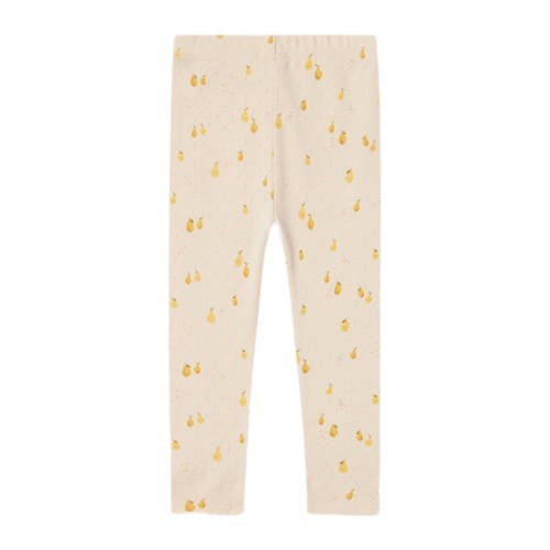 name it MINI legging NMFFEPERA met all over print zachtroze geel Meisjes Katoen 104