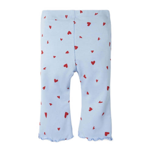 name it BABY broek met hartjes lichtblauw rood Meisjes Katoen Hartjes 56