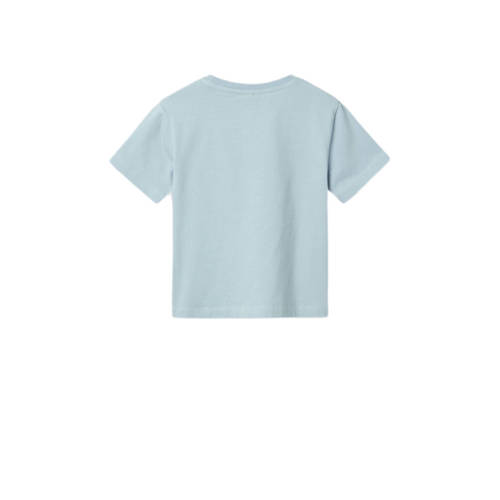 name it MINI T-shirt NMMFIRKANO met printopdruk lichtblauw Jongens Katoen Ronde hals 116