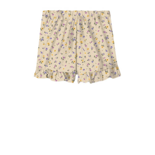 name it MINI skort NMFVINAYA met all over print en volant ecru lila geel Rok Meisjes Polyester 92