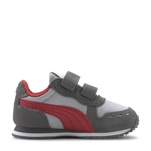 Puma Cabana Racer sneakers grijs/donkergrijs/rood Jongens/Meisjes Mesh - 21