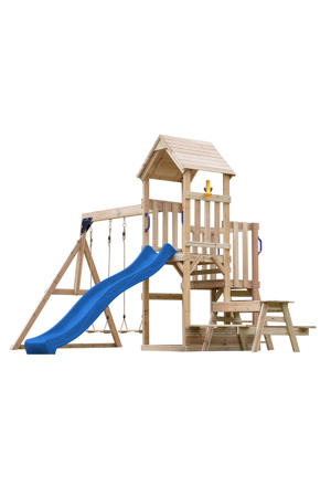  Mette Swing Set with Double Swing and Picnic Table