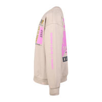 thumbnail: Blue Rebel sweater Layla met backprint beige/roze
