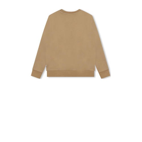 Boss sweater met logo beige Jongens Katoen Ronde hals Logo 170