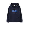 BOSS hoodie met logo donkerblauw