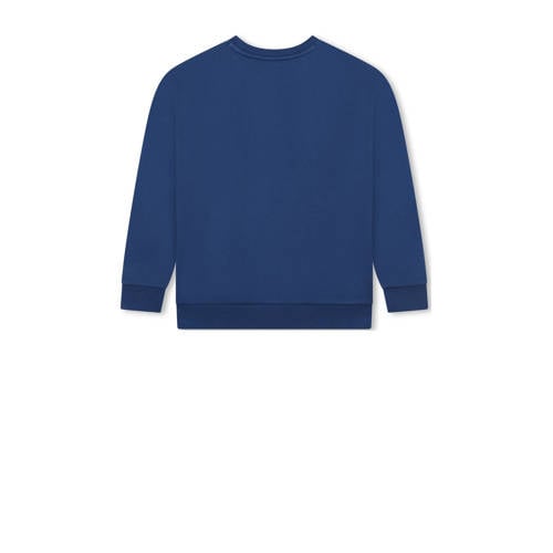 Boss sweater met logo blauw Jongens Katoen Ronde hals Logo 128