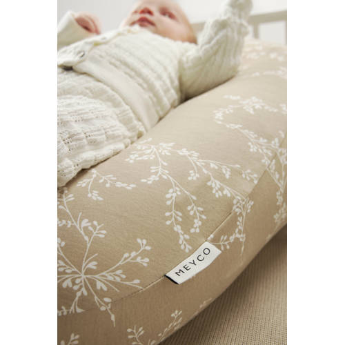 Meyco relaxhoes voor voedingskussen Branches sand Babynest
