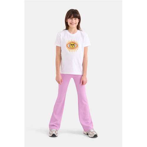 Shoeby high waist flared broek lichtpaars Meisjes Polyester Effen 146 152