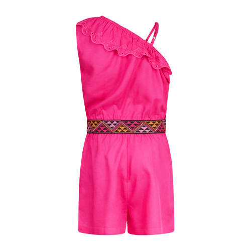 Shoeby jumpsuit roze Meisjes Viscose One shoulder Effen 122 128