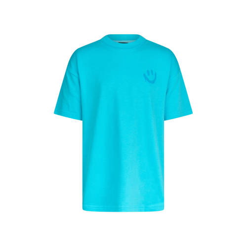 Shoeby T-shirt met backprint blauw Jongens Katoen Ronde hals Backprint - 110/116
