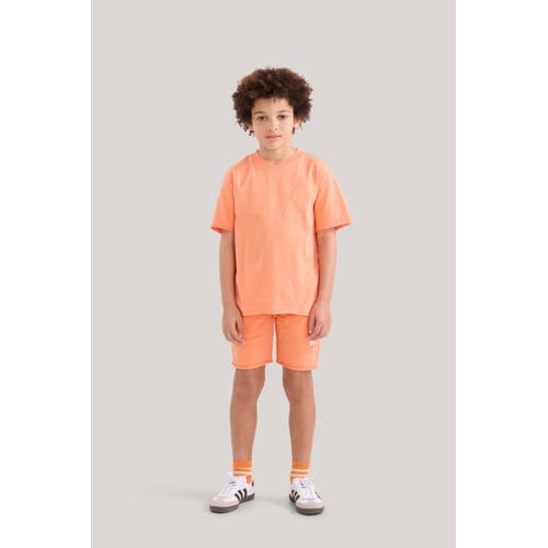 Shoeby T-shirt met printopdruk oranje Jongens Katoen Ronde hals Printopdruk 158 164