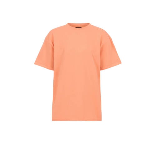 Shoeby T-shirt met printopdruk oranje Jongens Katoen Ronde hals Printopdruk
