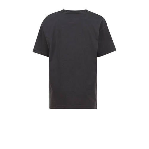 Shoeby T-shirt met printopdruk zwart Jongens Katoen Ronde hals Printopdruk 146 152