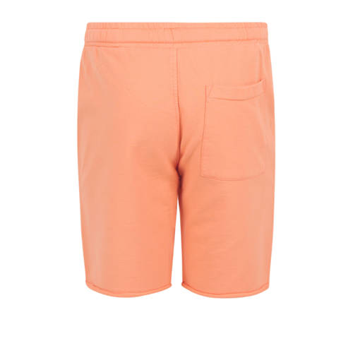 Shoeby regular fit sweatshort met printopdruk oranje Korte broek Jongens Katoen 122 128