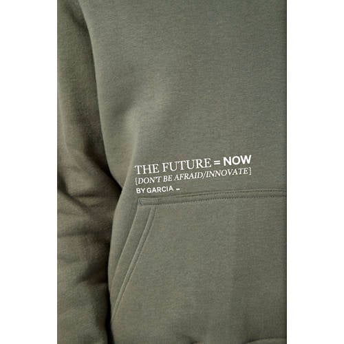 Garcia sweater met printopdruk olijfgroen Printopdruk 128 134