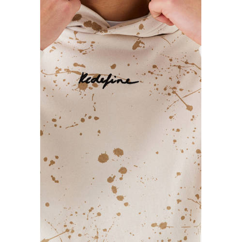 Garcia hoodie met all over print beige bruin Sweater All over print 140 146