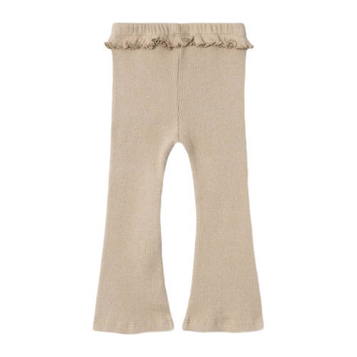 LIL' ATELIER MINI broek NMFSOPHIA beige Meisjes Katoen Effen 104