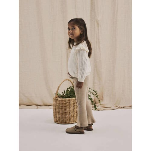 LIL' ATELIER MINI broek NMFSOPHIA beige Meisjes Katoen Effen 104