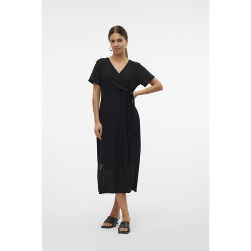 MAMALICIOUS zwangerschapsjurk MLANGIE zwart Dames Polyester V-hals Effen - maat M afbeelding