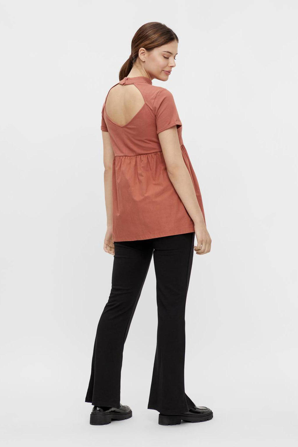 Mamalicious Zwangerschapsbroek met ruches, model 'PETRA' in zwart Mamalicious Zwangerschapsbroek met ruches, model 'PETRA' in zwart