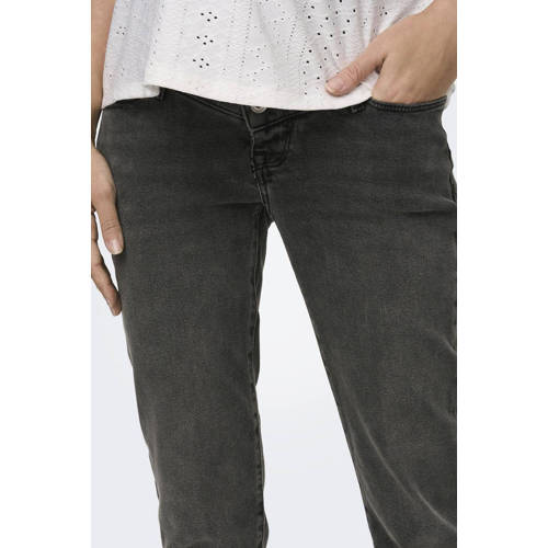 ONLY MATERNITY high waist zwangerschaps straight jeans OLMEMILY dark grey denim Grijs L-32