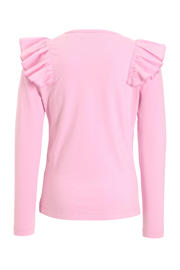 thumbnail: anytime longsleeve met ruffle roze