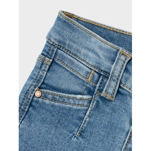 name it MINI bootcut jeans NMFPOLLY medium blue denim Blauw Meisjes Stretchdenim 104