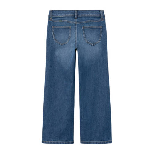 name it KIDS wide leg jeans NKFROSE dark blue denim Blauw Meisjes Stretchdenim 146