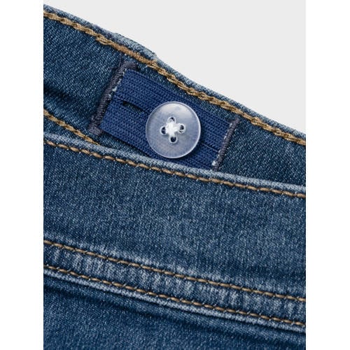 name it KIDS wide leg jeans NKFROSE dark blue denim Blauw Meisjes Stretchdenim 146