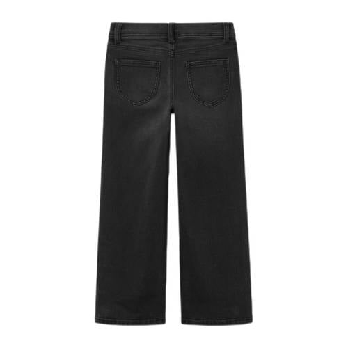name it KIDS wide leg jeans NKFROSE black denim Zwart Meisjes Stretchdenim 140