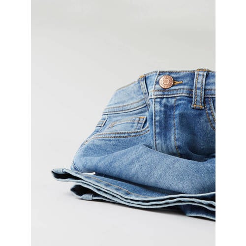 name it KIDS wide leg jeans NKFROSE medium blue denim Blauw Meisjes Stretchdenim 140