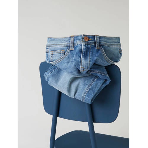 name it KIDS wide leg jeans NKFROSE medium blue denim Blauw Meisjes Stretchdenim 140