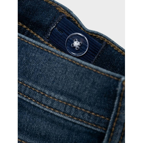 name it MINI slim fit jeans NMMSILAS dark blue denim Blauw Jongens Stretchdenim 110