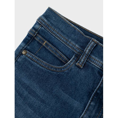 name it KIDS slim fit jeans NMMSILAS dark blue denim Blauw Jongens Stretchdenim 116