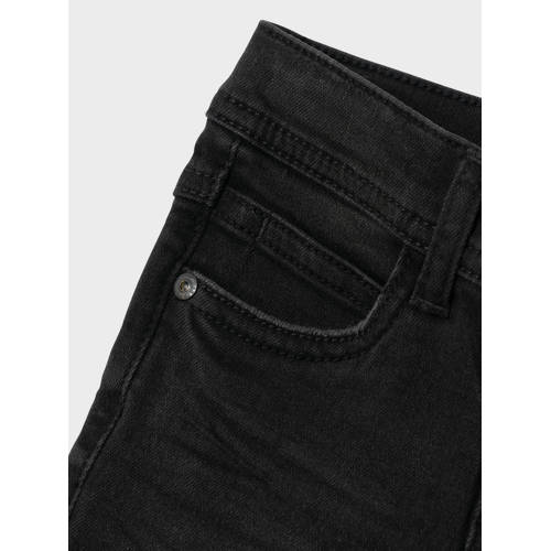 name it MINI slim fit jeans NMMSILAS black denim Zwart Jongens Stretchdenim 98