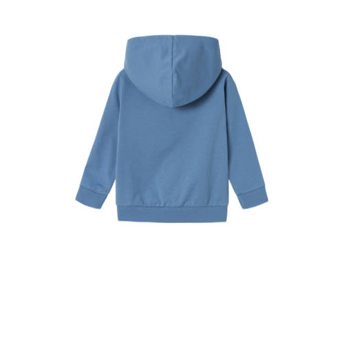 Name it MINI hoodie NMMLABEAR met printopdruk middenblauw Sweater Printopdruk 122 128