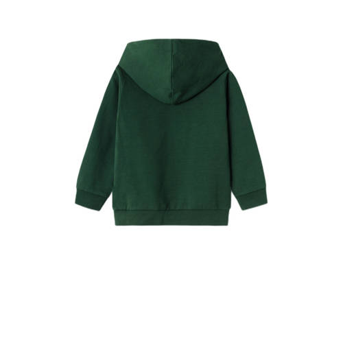 Name it MINI hoodie NMMLABEAR met printopdruk donkergroen Sweater Printopdruk 122 128