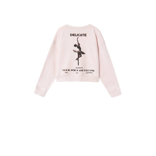name it KIDS sweater NKFLALULLE met backprint zachtroze Backprint 116
