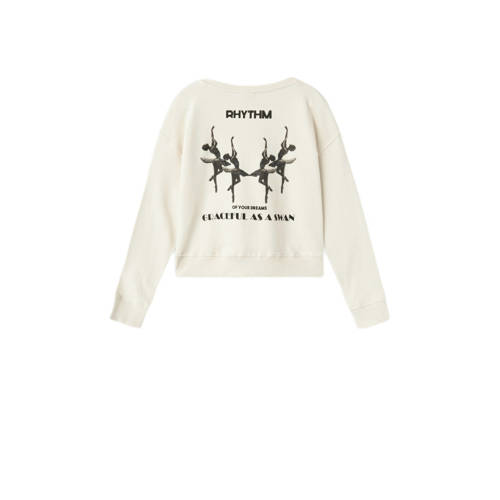 name it KIDS sweater NKFLALULLE met backprint ecru Backprint 134 140