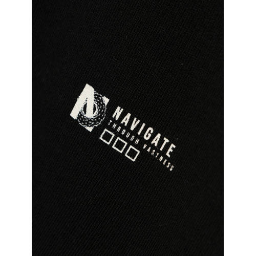 name it KIDS sweater NKMLASSIE met printopdruk zwart wit Printopdruk 116