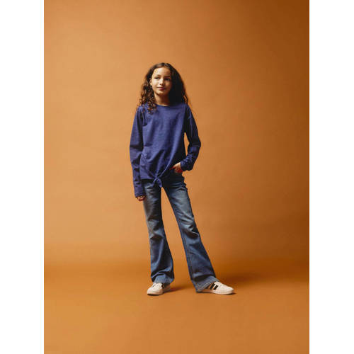 name it KIDS bootcut jeans NMFPOLLY dark blue denim Blauw Meisjes Stretchdenim 140