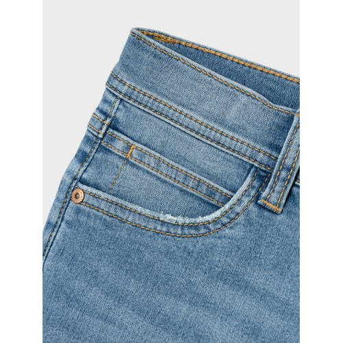 name it KIDS slim fit jeans NMMSILAS medium blue denim Blauw Jongens Stretchdenim 140