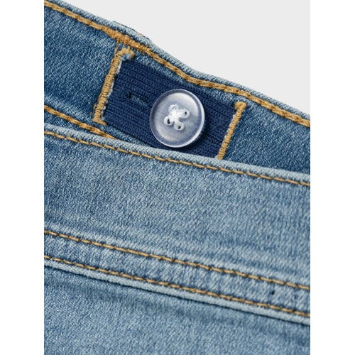 name it KIDS slim fit jeans NMMSILAS medium blue denim Blauw Jongens Stretchdenim 140