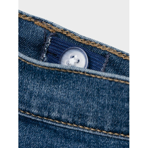name it MINI bootcut jeans NMFPOLLY dark blue denim Blauw Meisjes Stretchdenim 86