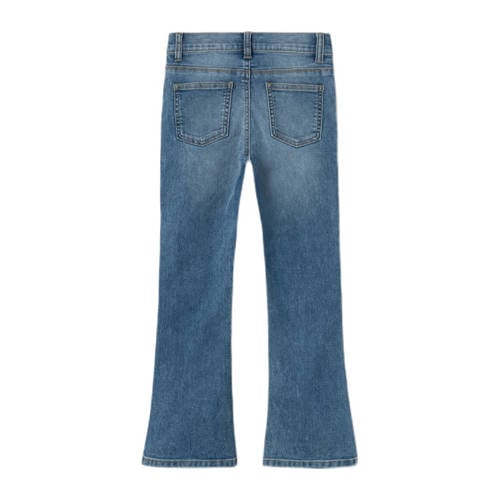 name it KIDS bootcut jeans NMFPOLLY medium blue denim Blauw Meisjes Stretchdenim 164