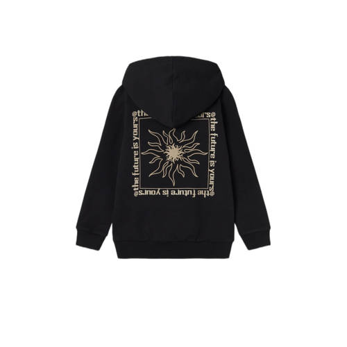 name it KIDS hoodie NKMLATIAS met backprint zwart Sweater Backprint 146 152