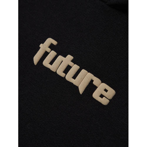 name it KIDS hoodie NKMLATIAS met backprint zwart Sweater Backprint 146 152