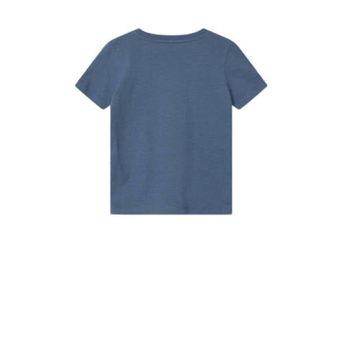 name it MINI T-shirt NMMKENDJO met printopdruk blauw Jongens Katoen Ronde hals 80
