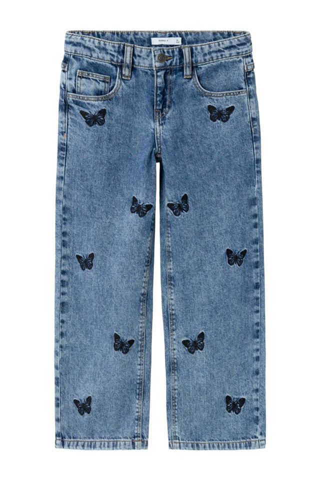 Jeans Skater XWide Pour Fille - Name It Nkfbella, Coupe Extra Large, Taille Réglable, Style Décontracté